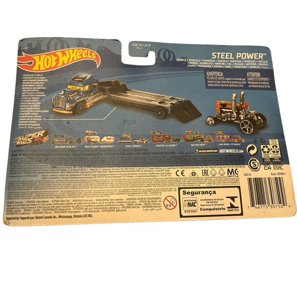 Hot Wheels Super Rigs Steel Power Transporter Vehicle With Car New In Box - Picture 2 of 2